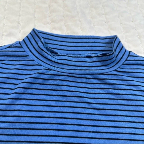 Apt. 9 Casual Blue and Black Striped Midi Dress - Picture 11 of 12